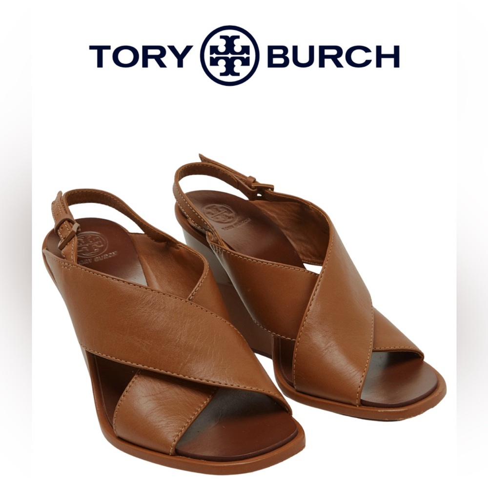 Tory Burch Tan Wedge Sandals